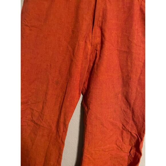 Vintage Tibet Souvenirs Women Pants Large Orange Wide Leg Relaxed Boho 90s READ - Picture 2 of 8